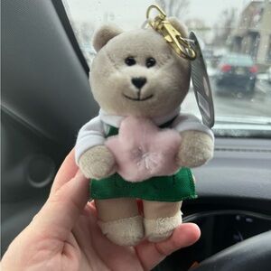 Starbucks Bearista Keychain with Green apron